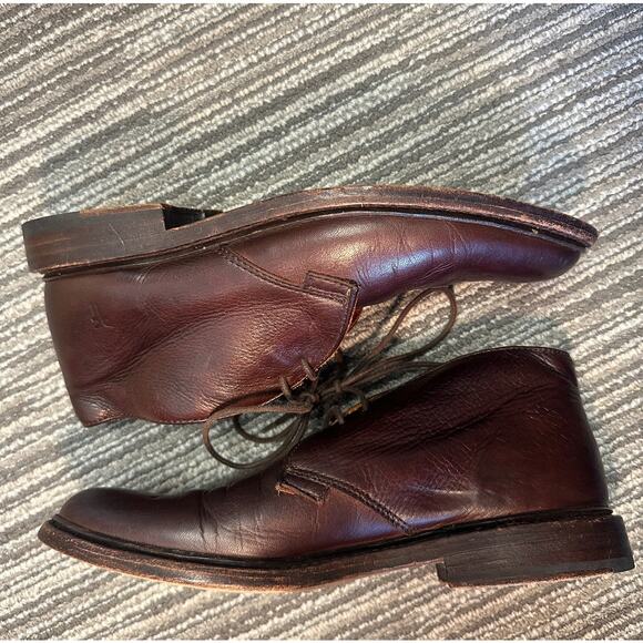 Frye Chestnut Brown Leather Chukka Boots Men’s 7D Career Preppy Office Heritage - Picture 6 of 10